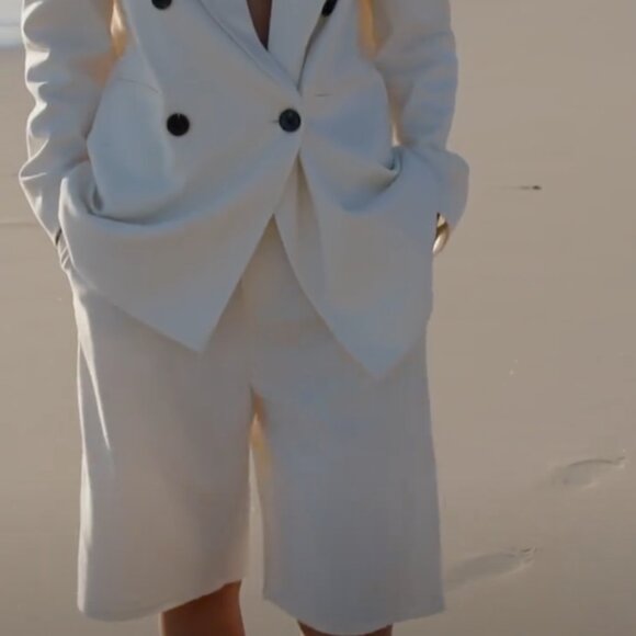 NWT DISSH Beckham Bermuda Shorts Cream US 10 Quiet Luxury Old Money Euro Summer - Picture 6 of 15